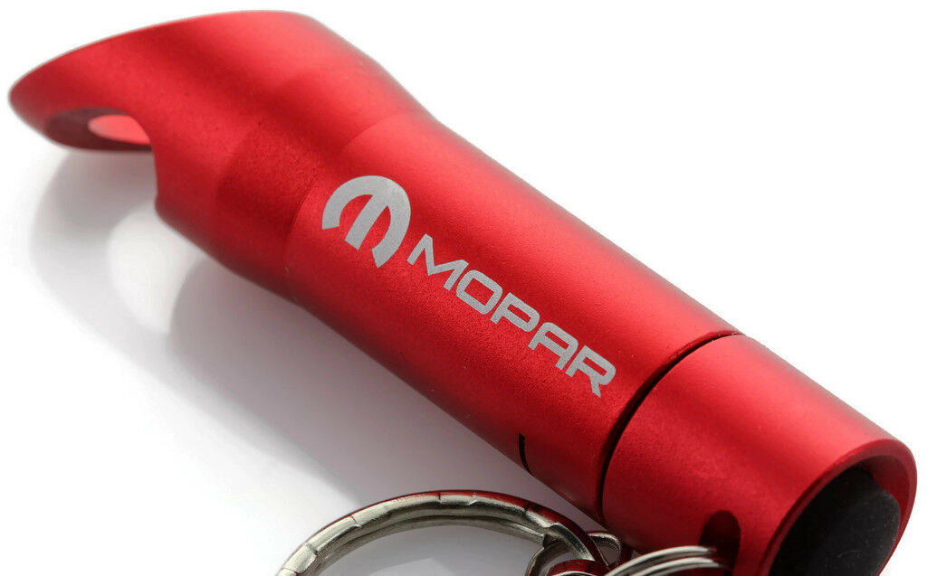 Red Mopar Mini Flashlight LED Bottle Opener Key Chain